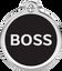 Placa identificativa Acero Inoxidable Boss Negro para perros, , large indicador imagen numero 1