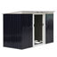 Outsunny Caseta de Exterior Metálica para Almacenamiento de Herramientas con 2 Puertas Correderas y 2 Orificios de Ventilación Gris Oscuro, , large indicador imagen numero 1