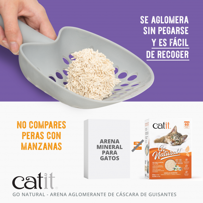 Catit Arena para Gatos Aglomerante de C&aacute;scara de Guisante Go Natural Aroma a Lavanda, , large Imagen numero 2
