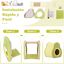 COSTWAY Casa para Gatos, Cama Gato en Forma de Aguacate Adorable con Tablero de Jute para Rascar, Agujero Redondo para Gatos, Condominio Compacto para Gatos de Interior, 35 x 33 x 40 cm, , large indicador imagen numero 4