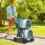 PawHut Cochecito Doble para Perros Gatos Cochecito Plegable para Mascotas con 2 Transportines Extraíbles Cinturón de Seguridad Bolsillos Laterales y 2 Cojines 66x50x98 cm Verde y Gris, , large indicador imagen numero 2