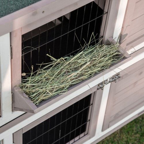 PawHut jaula de madera dos niveles para conejos thumbnail