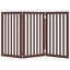 vidaXL Puerta para perros plegable 3 paneles madera álamo marrón 150cm, , large indicador imagen numero 4