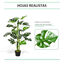 Outsunny Planta Artificial Monstera con Maceta Árbol Tropical Sintético con 21 Hojas y para Casa Oficna Ø16x100 cm Verde, , large indicador imagen numero 5