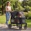 COSTWAY Carrito para Perros Plegable Grande, Cochecito para Mascotas con Ruedas, Toldo Ajustable de Malla, Bolsillos de Almacenamiento y Cintur&oacute;n de Seguridad, Carga 40 kg, 96 x 71 x 102,5 cm, Negro, , large indicador imagen numero 2