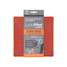 Comedero LickiMat Tuff Soother Pro Naranja para perro