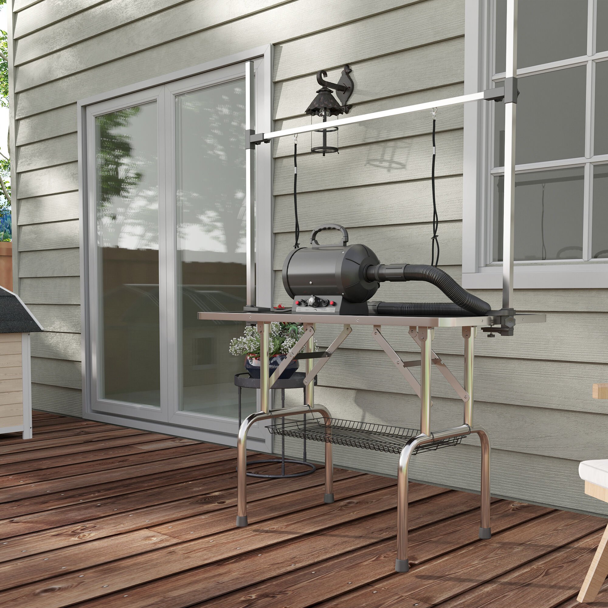 Pawhut Mesa De Peluquería Negro thumbnail