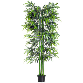 Outsunny Bambú Artificial con Cañas Naturales para hogar
