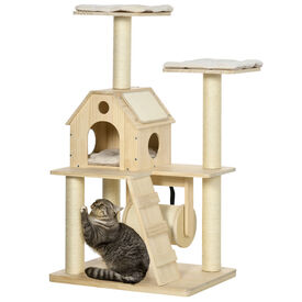 PawHut Árbol Rascador Lavable Natural para gato