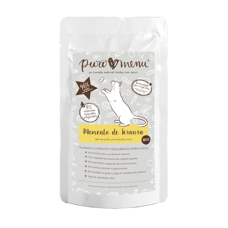 12 sobres x 100 g Puro Menu Bio Momento de Ternura sobre para gatos ¡Pack Ahorro!