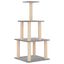 vidaXL Rascador para gatos con postes de sisal gris claro 111 cm, , large indicador imagen numero 1