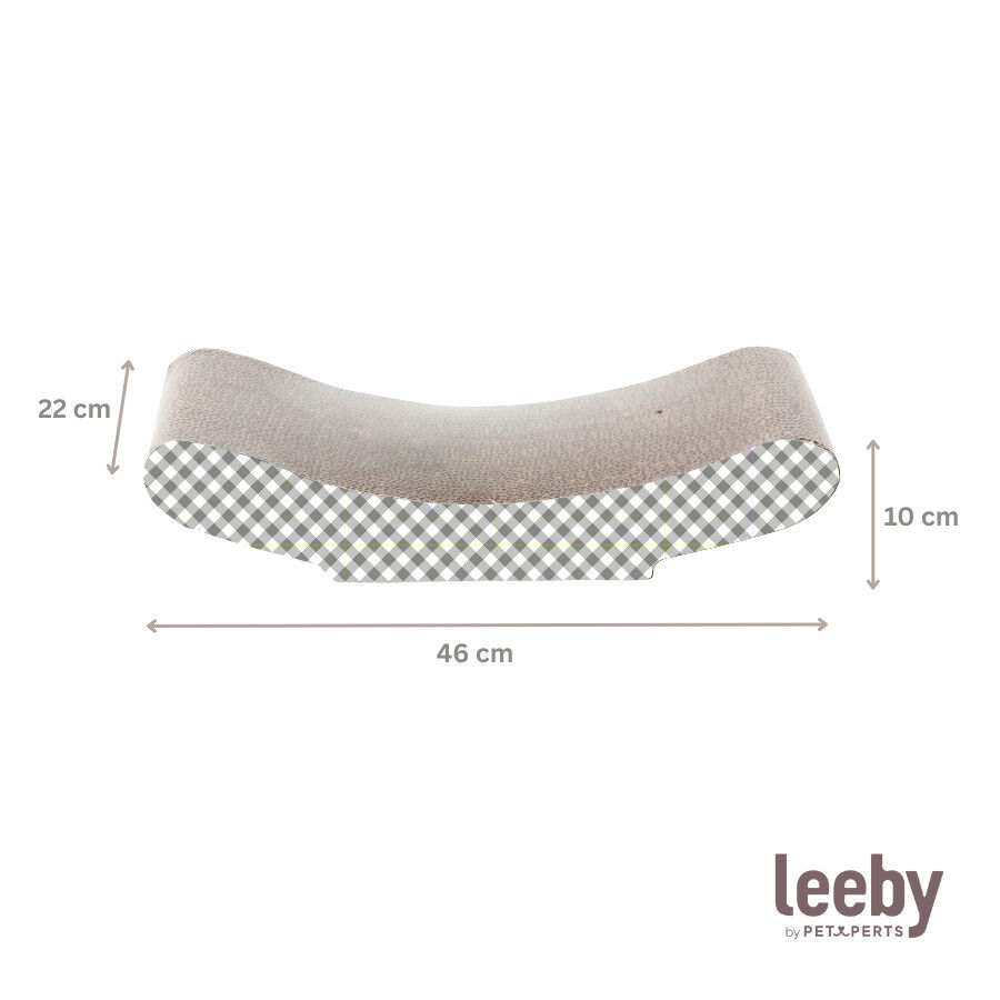 Leeby Remy Rocker rascador horizontal de cartón con estampado a cuadros para gatos thumbnail