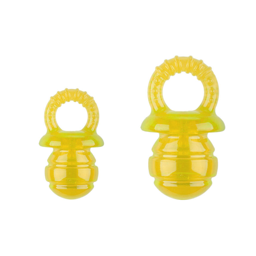 Tootoy! Chew Puppyfier Amarillo mordedor blando con sonido para cachorros thumbnail