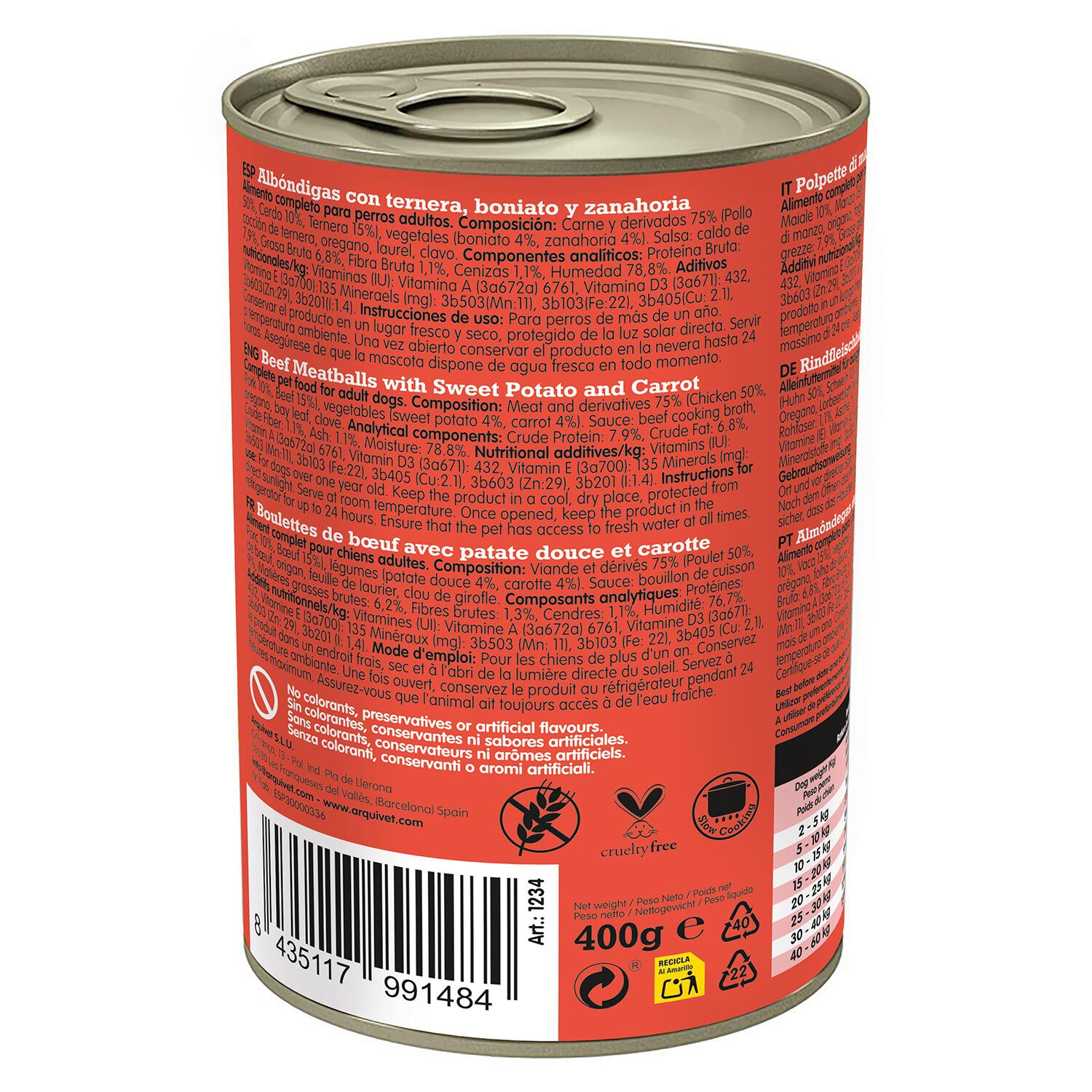 Arquivet Fresh Beef Meatballs Albóndigas Con Ternera para perro thumbnail