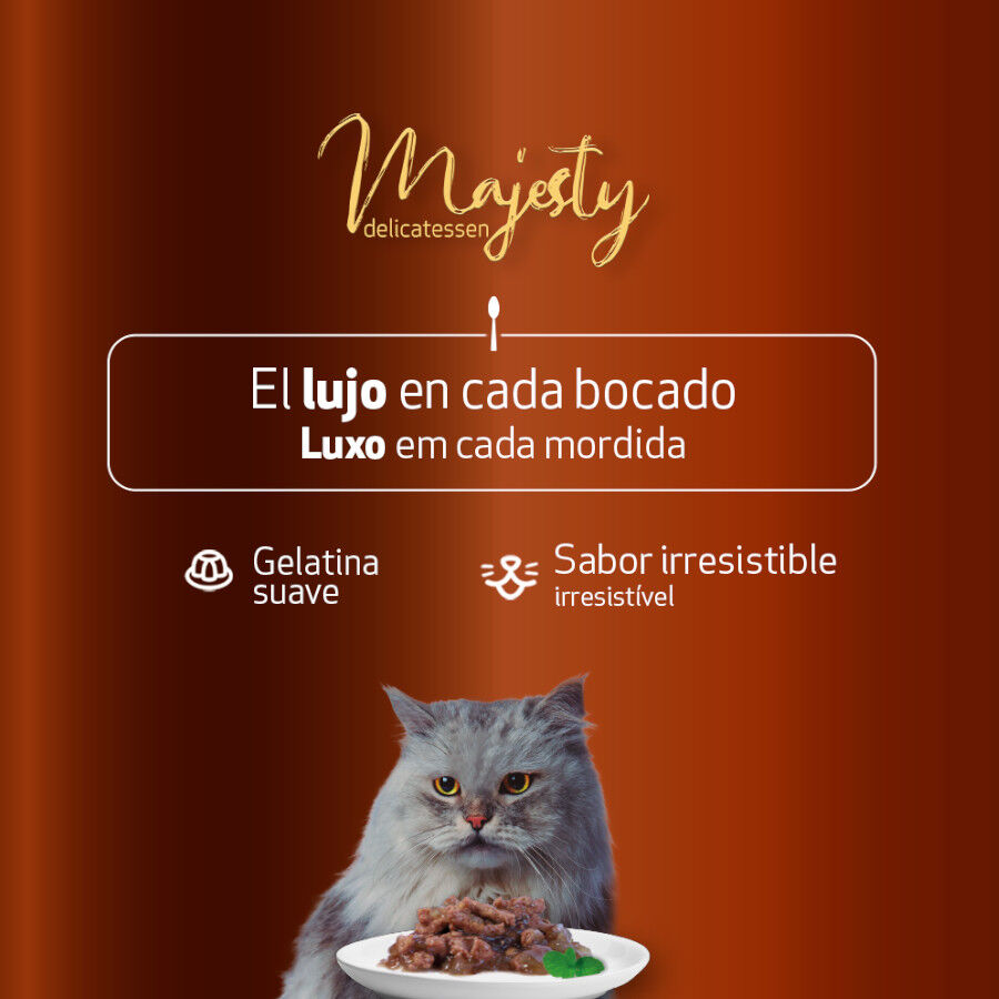 Majesty Multipack Sobres Gelatina Pescado para gatos thumbnail