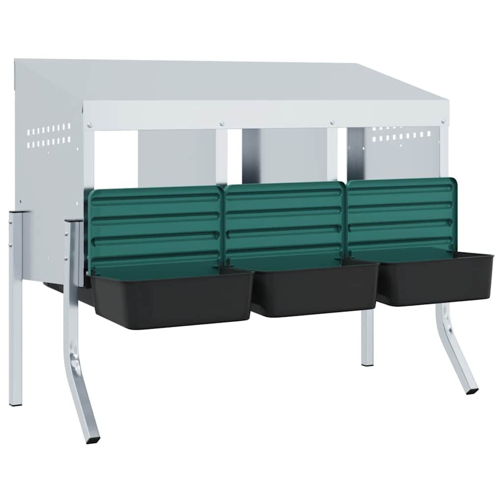 vidaXL Nido para gallinas de patas de acero galvanizado thumbnail