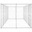 Vidaxl perrera de acero galvanizado plateada para perros, , large indicador imagen numero 7