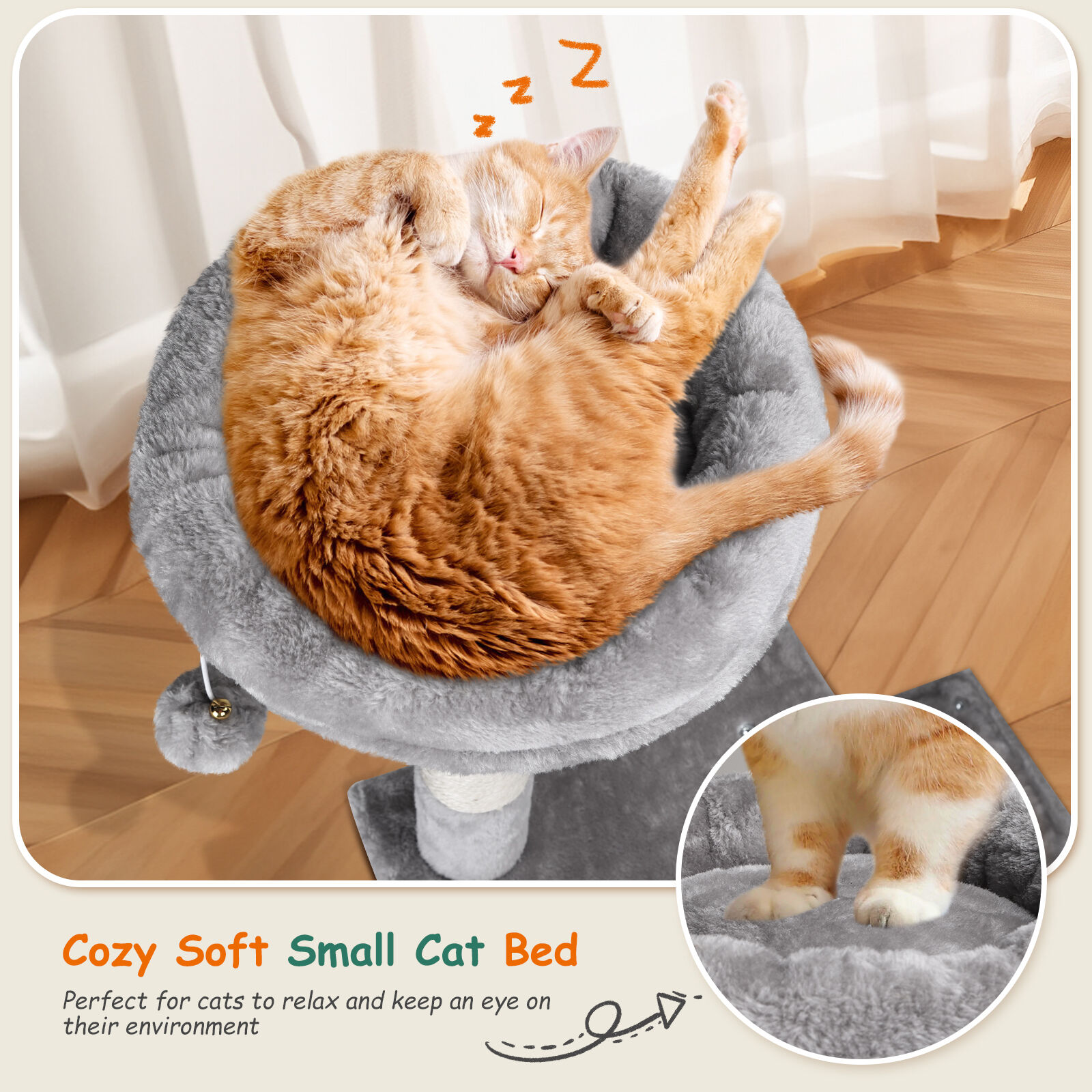 Nobleza Árbol Rascador Gris para gatos thumbnail