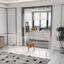 PawHut Parque para Perros de 8 Paneles 64x90 cm Corralito para Mascotas Plegable de Acero con Doble Cerradura Función de Bloqueo Auxiliar y Forma de Bricolaje para Pasillos Escaleras Blanco, , large indicador imagen numero 2