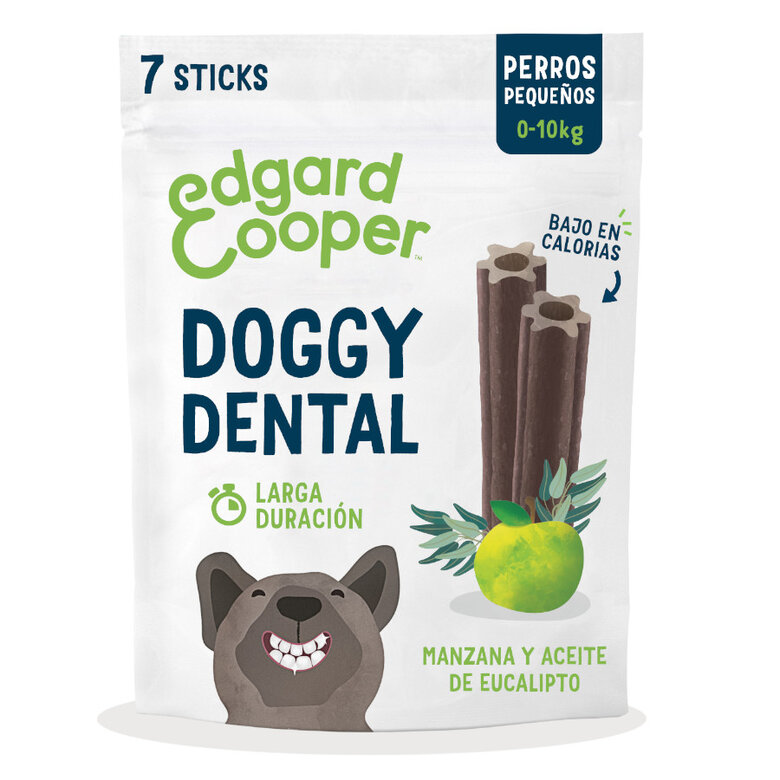 14 barritas Edgard & Cooper Small Snacks Dentales Manzana y Eucalipto para perros ¡Pack ahorro!