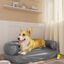 Vidaxl sofá acolchado rectangular gris para perros, , large indicador imagen numero 2