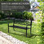 Outsunny Banco de Jardín Negro, , large indicador imagen numero 4