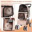 COSTWAY Cochecito para Mascotas, Carrito para Perros Plegable con Ruedas Grandes, Malla Transpirable, Cubierta Impermeable, Portavasos y Cesta, Carro para Perros Peque&ntilde;os y Gatos hasta 15 kg, Beige, , large indicador imagen numero 4