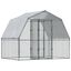 VidaXL Gallinero con techo y puerta 2 uds acero galvanizado plateado, , large indicador imagen numero 1