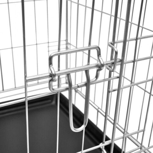 Jaula plegable de acero para perros color Negro thumbnail