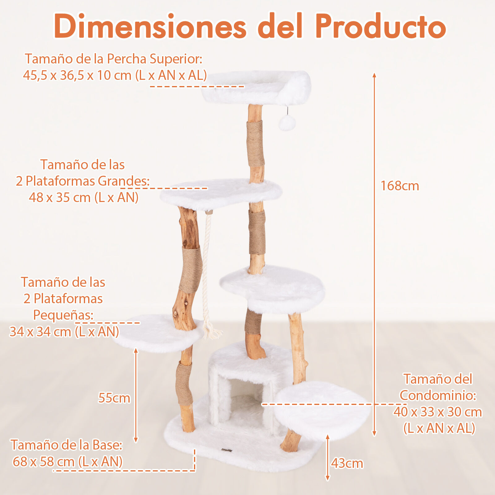 Costway Árbol Madera para Gatos thumbnail