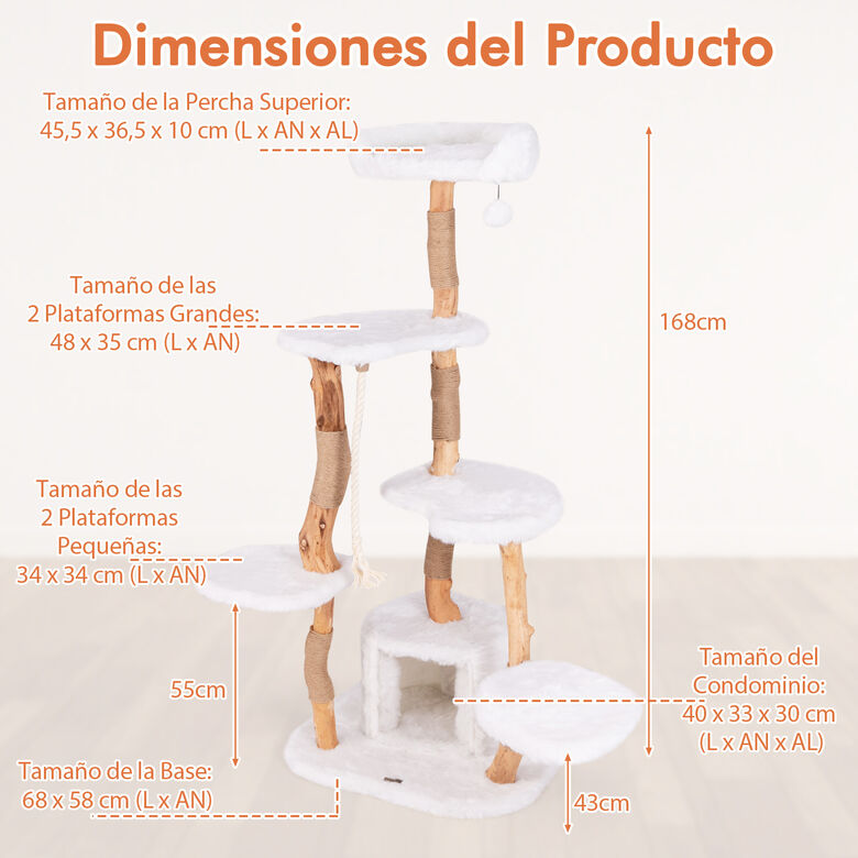 Costway Árbol Madera para Gatos thumbnail