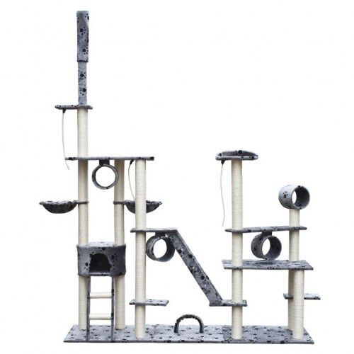 Rascador de lujo para gatos color Gris Huellas, , large Imagen numero 1