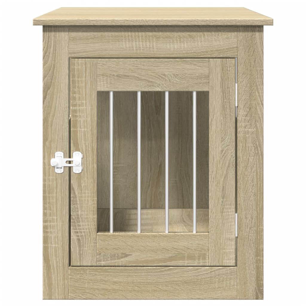 vidaXL Jaula para perros madera de ingenier&iacute;a roble Sonoma 55x80x68 cm, , large Imagen numero 9