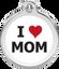 Placa identificativa Acero Inoxidable I love Mom Blanco para perros, , large indicador imagen numero 4