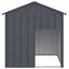 vidaXL Caseta perros con tejado acero galvanizado gris 117x153x123 cm, , large indicador imagen numero 6