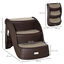 PawHut Escalera para Perros de 3 Peldaños Plegable Escalón de Plástica para Mascotas con Alfombras Antideslizantes para Cama Sofá Carga 15 kg 49x38x38 cm Marrón, , large indicador imagen numero 3