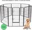 COSTWAY Parque de Metal Plegable para Perro Animales Barrera de Seguridad con Puerta y Cerradura para Cachorros de Jardín Interior Exterior, , large indicador imagen numero 2
