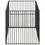 vidaXL Corralito para perros con 4 paneles acero galvanizado negro, , large indicador imagen numero 12