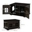 PawHut casa de madera y mueble arenero marrón para gatos, , large indicador imagen numero 3