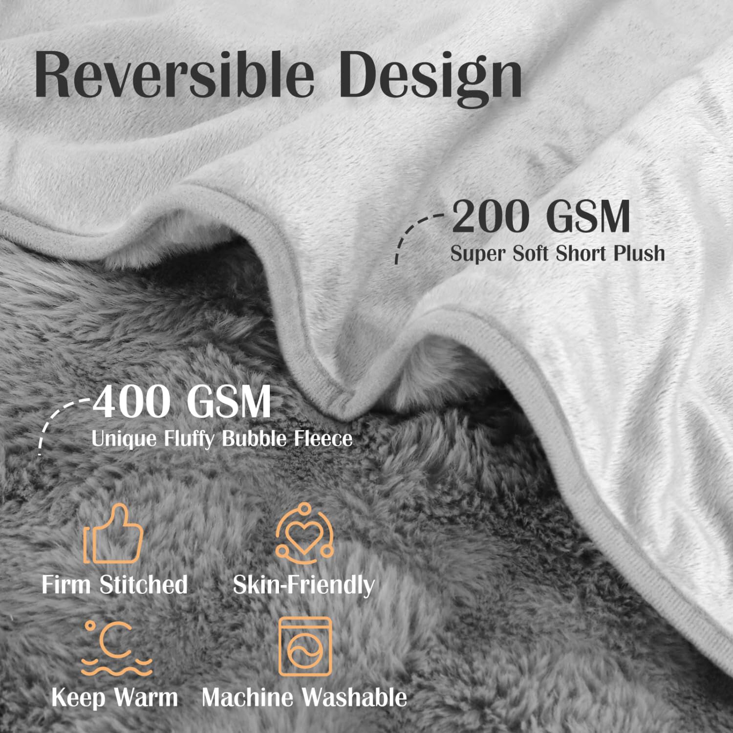 Nobelza Manta Impermeable Perro, Manta Suave de Felpa para Perros, Gatos, M 100 x 80 cn, Reversible, Lavable Mascotas de Fugas para Sofá y Cama, Gris thumbnail
