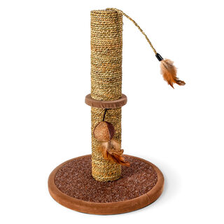 Nobleza Poste rascador de sisal con juguete, marrón para gatos