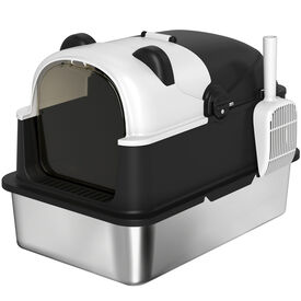 PawHut Arenero para Gato Negro