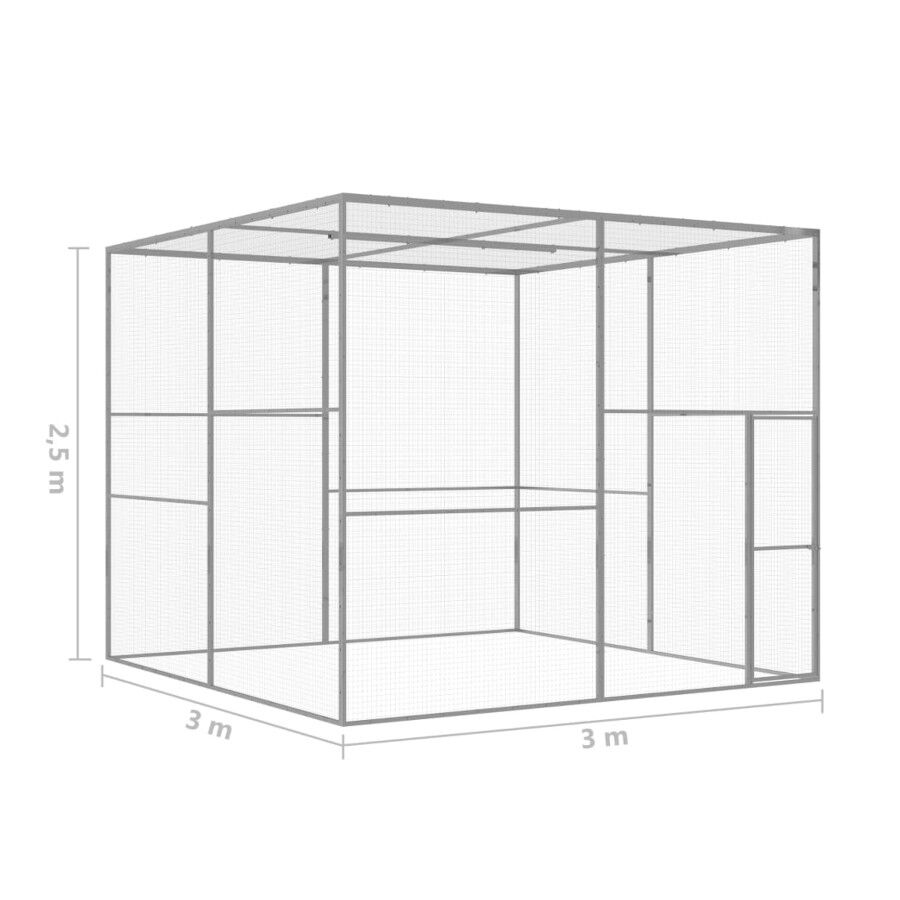 VidaXL Jaula de gran tama&ntilde;o met&aacute;lica para gatos, , large Imagen numero 2