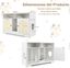 COSTWAY Caja de Arena para Gatos para 2 Gatos, Mueble Oculto para Ba&ntilde;o con Almacenamiento, Habitaciones Dobles, Rascador y 2 Alfombrillas de Sisal, Mesa Auxiliar de Madera para Interior, , large indicador imagen numero 5