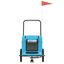 vidaXL Remolque de bicicleta para perros hierro y tela Oxford azul, , large indicador imagen numero 12