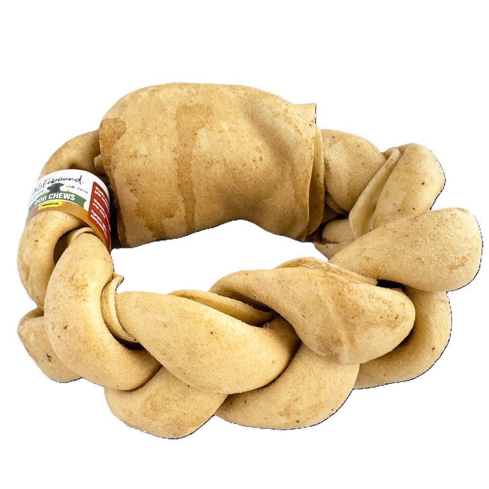 Lifebound Hueso masticable trenzado de cuero de ternera, lote de 6, 15 cm, , large Imagen numero 1