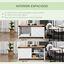 PawHut Mueble Arenero para Gatos Casa para Gatos de Madera 2 en 1 con Armario de Almacenaje Puerta Corredera y Estante Interior 109x51x52 cm Blanco, , large indicador imagen numero 5