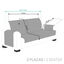 Protector Cubresofa Sofa Royale 115 cm. Color Marfil. 2 plazas (120-170 cm), , large indicador imagen numero 4