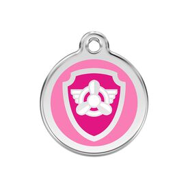 Red Dingo Placa identificativa Acero Inoxidable Esmalte Nickelodeon Paw Patrol Skye Rosa para perros