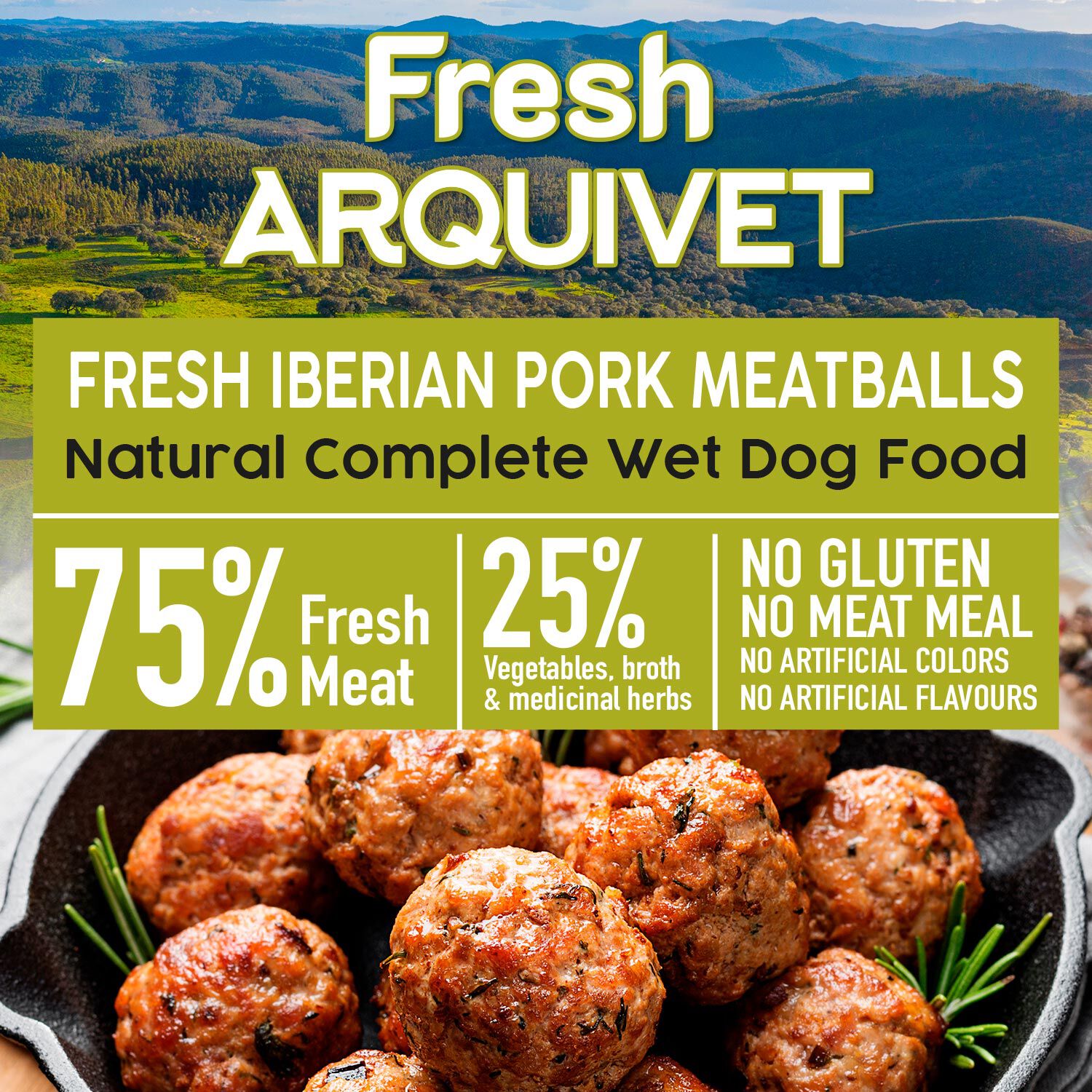 PACK 6 unidades - Fresh Iberian Pork Meatballs - Alb&oacute;ndigas con cerdo ib&eacute;rico, calabaza y jud&iacute;as verdes. - 400g, , large Imagen numero 6